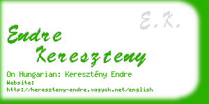 endre kereszteny business card